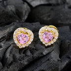 Pink-CZ-American-María-multiple-Stud-Pink-925-Sterling-Silver-Earring
