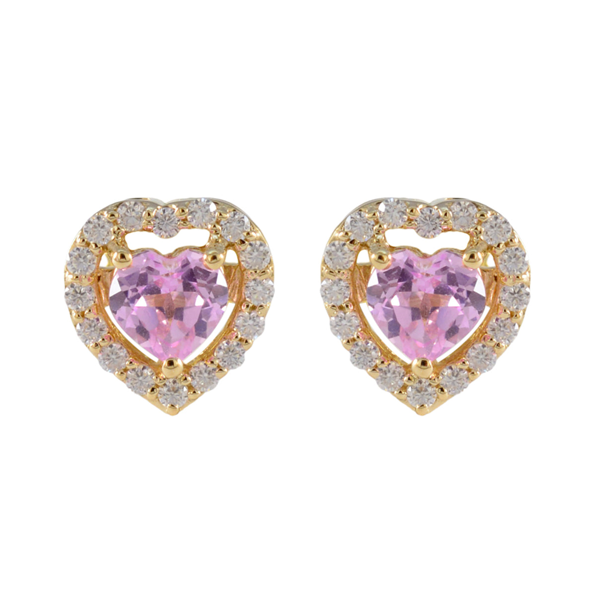 Pink-CZ-American-María-multiple-Stud-Pink-925-Sterling-Silver-Earring