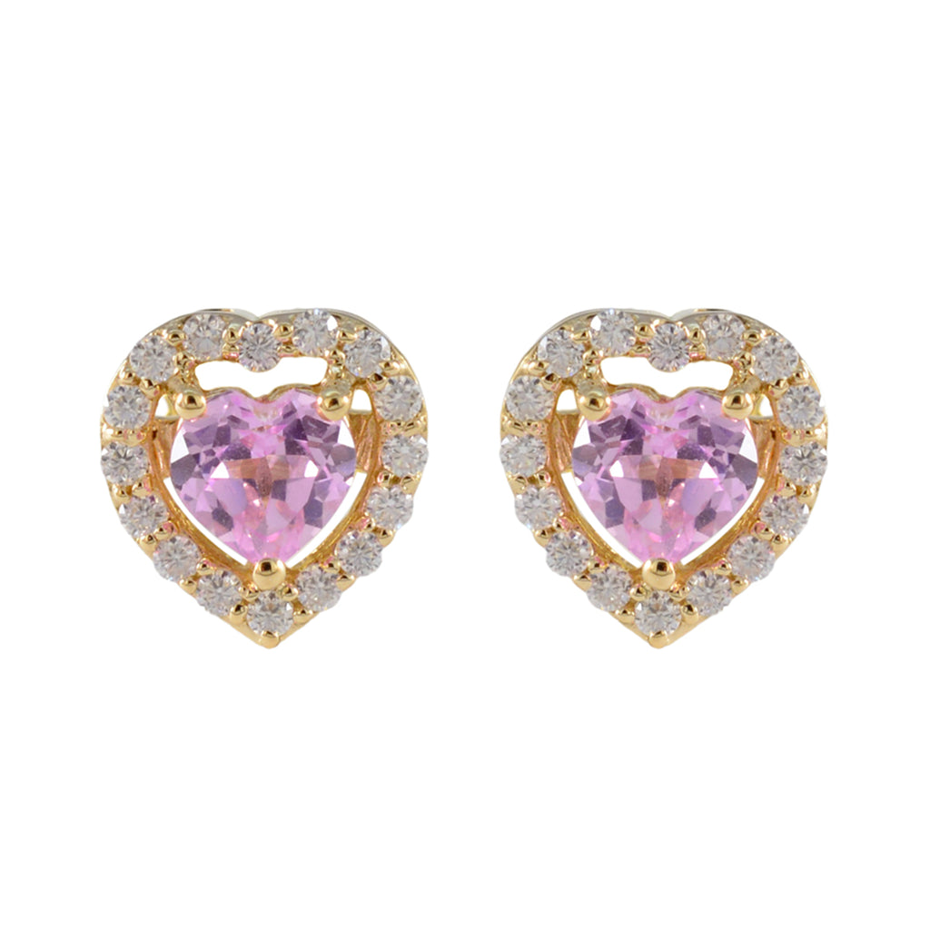 Pink-CZ-American-María-multiple-Stud-Pink-925-Sterling-Silver-Earring