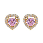 Pink-CZ-American-María-multiple-Stud-Pink-925-Sterling-Silver-Earring