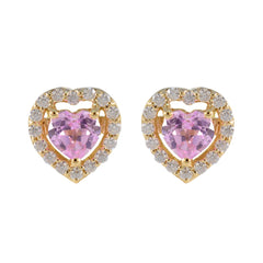 Pink-CZ-American-María-multiple-Stud-Pink-925-Sterling-Silver-Earring