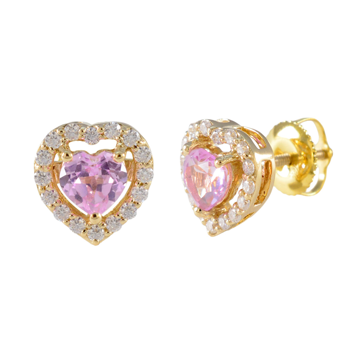 Pink-CZ-American-María-multiple-Stud-Pink-925-Sterling-Silver-Earring