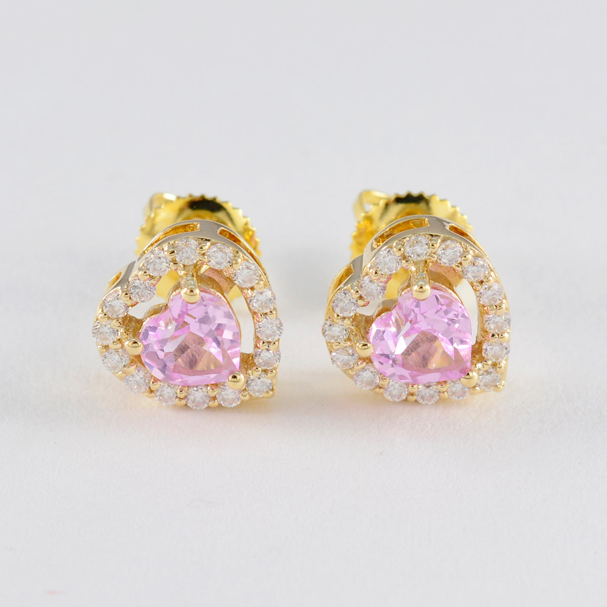 Pink-CZ-American-María-multiple-Stud-Pink-925-Sterling-Silver-Earring