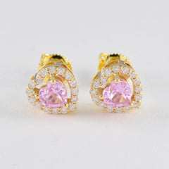 Pink-CZ-American-María-multiple-Stud-Pink-925-Sterling-Silver-Earring