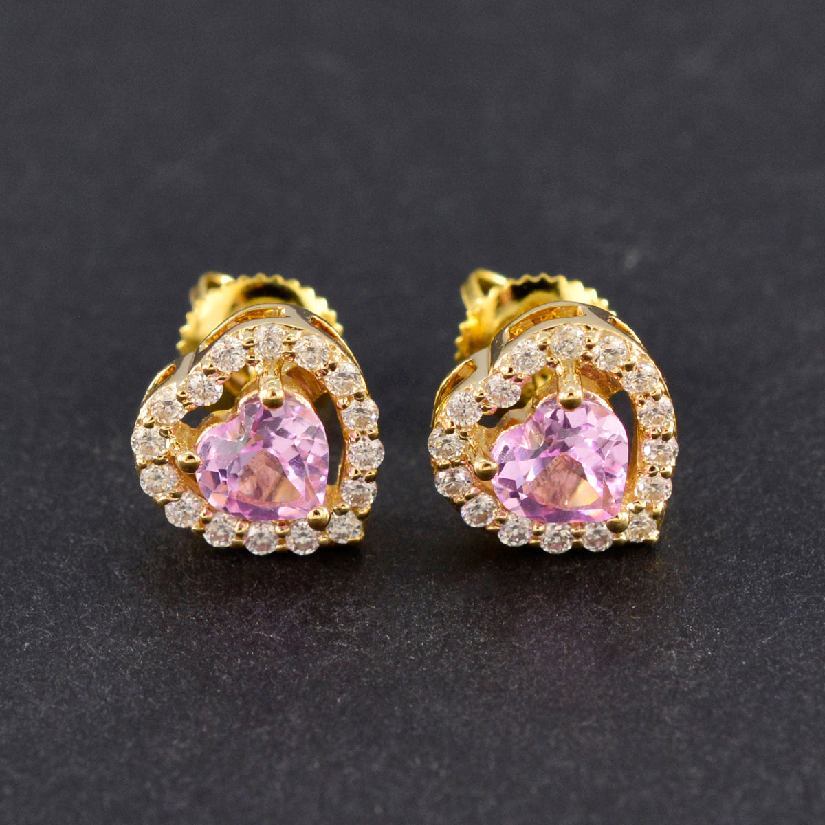 Pink-CZ-American-María-multiple-Stud-Pink-925-Sterling-Silver-Earring