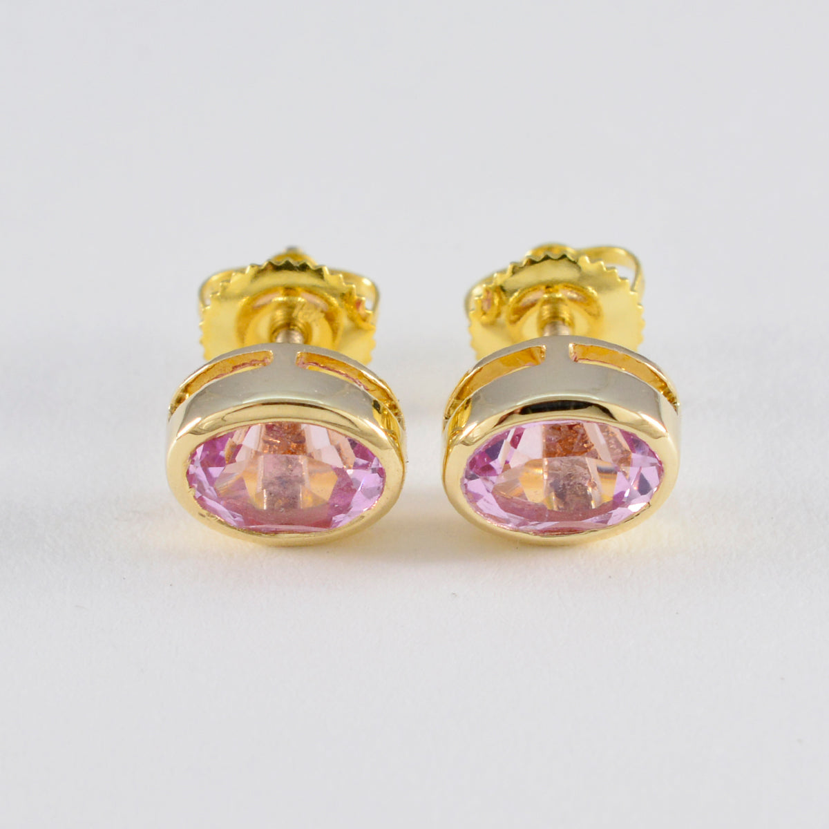 Pink-CZ-American-Riley-Solitaire-Stud-Pink-92.5-Silver-Earring