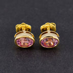 Pink-CZ-American-Riley-Solitaire-Stud-Pink-92.5-Silver-Earring