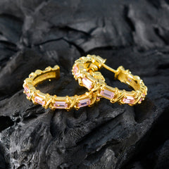 Pink-CZ-German-Alina-multiple-Stud-Pink-Sterling-Silver-Earring