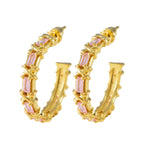 Pink-CZ-German-Alina-multiple-Stud-Pink-Sterling-Silver-Earring