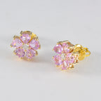 Pink-CZ-American-Aiko-multiple-Stud-Pink-925-Silver-Earring