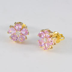 Pink-CZ-American-Aiko-multiple-Stud-Pink-925-Silver-Earring