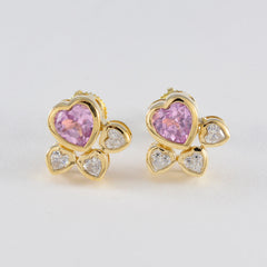 Pink-CZ-American-Mei-multiple-Stud-Pink-92.5-Silver-Earring
