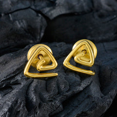 Plain-Latin-American-Laura-plain-Stud-Gray-925-Silver-Earring