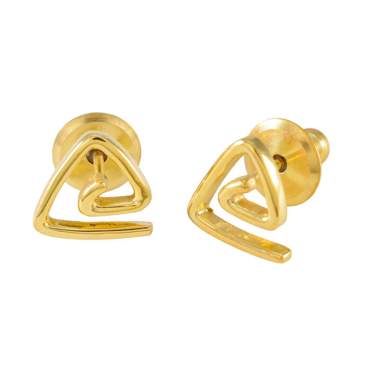 Plain-Latin-American-Laura-plain-Stud-Gray-925-Silver-Earring Imagen principal del producto