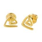 Plain-Latin-American-Laura-plain-Stud-Gray-925-Silver-Earring