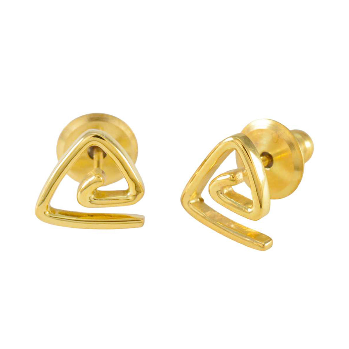 Plain-Latin-American-Laura-plain-Stud-Gray-925-Silver-Earring