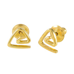 Plain-Latin-American-Laura-plain-Stud-Gray-925-Silver-Earring