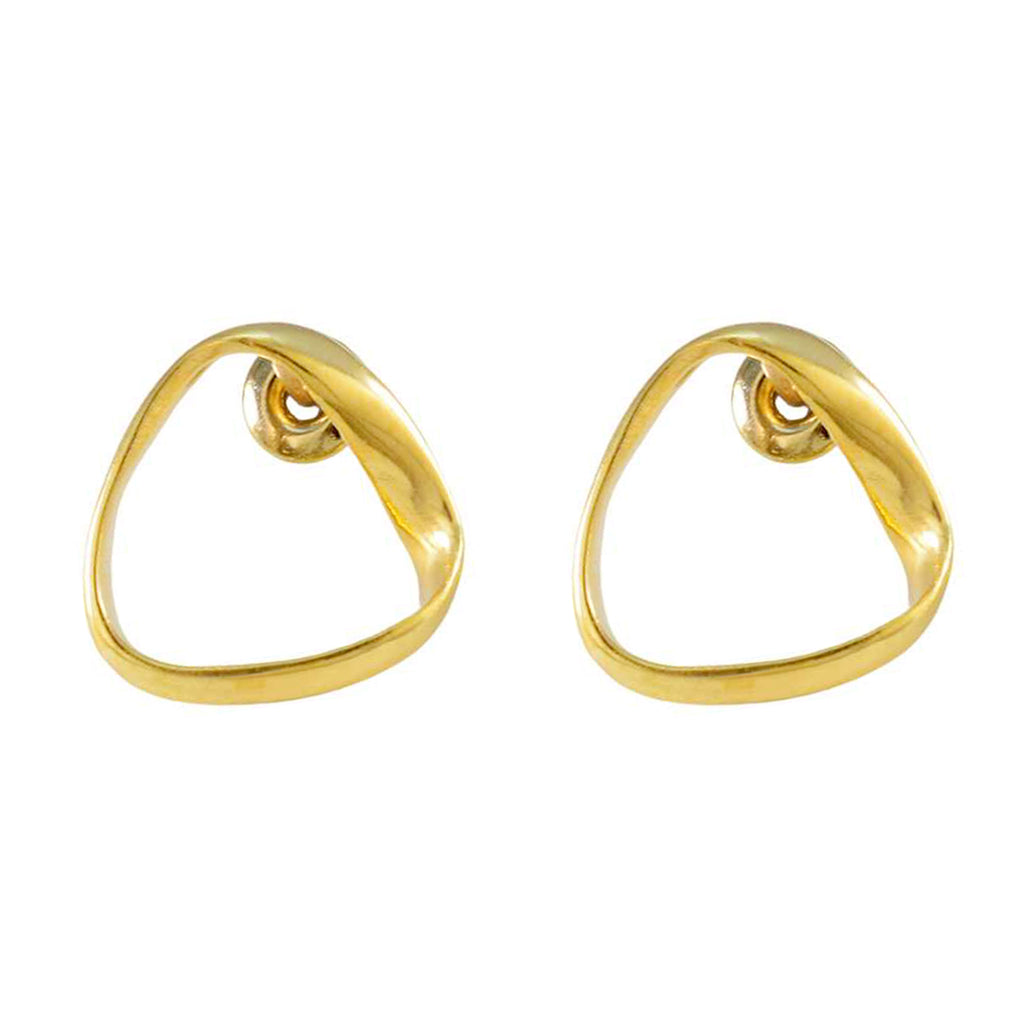 Plain-Russian-Luisa-plain-Stud-Gray-Sterling-Silver-Earring