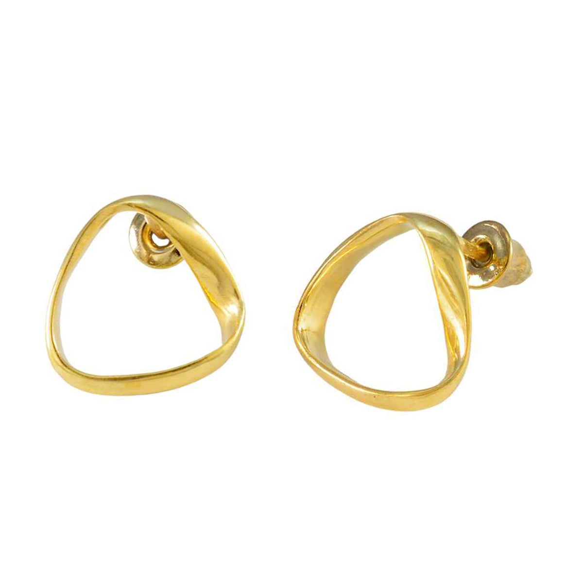 Plain-Russian-Luisa-plain-Stud-Gray-Sterling-Silver-Earring