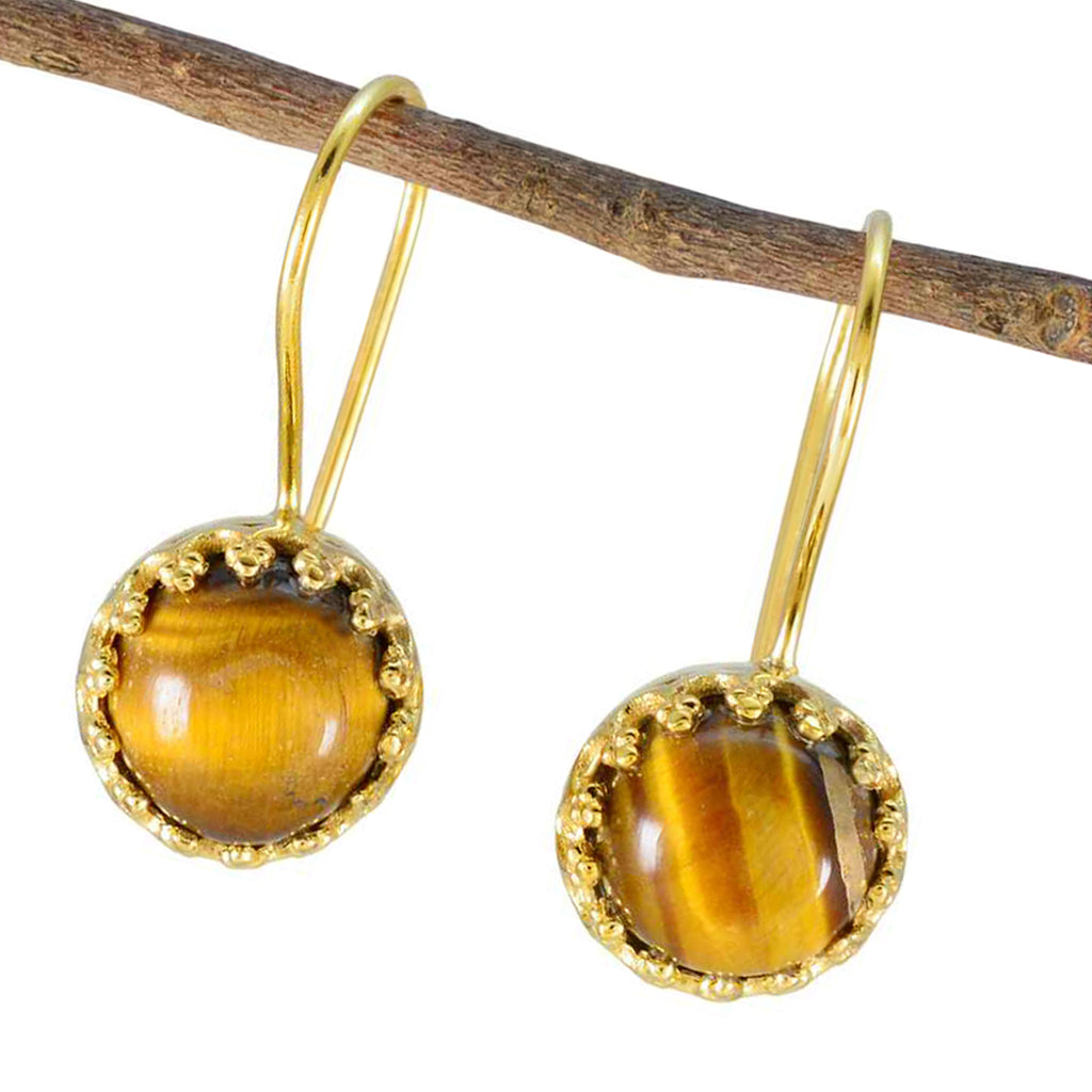 Tiger-Eye-Moroccan-Eun-ji-Solitaire-Stud-Brown-92.5-Silver-Earring