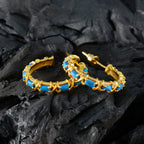 Turquoise-Russian-Anna-multiple-Stud-Blue-92.5-Silver-Earring