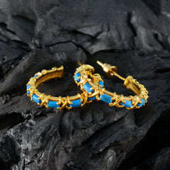 Turquoise-Russian-Anna-multiple-Stud-Blue-92.5-Silver-Earring