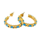 Turquoise-Russian-Anna-multiple-Stud-Blue-92.5-Silver-Earring