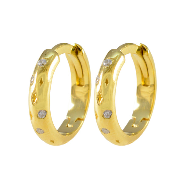 Cubic-Zirconia-American-Lourdes-multiple-Dangle-White-Sterling-Silver-Earring