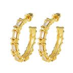 Cubic-Zirconia-Moroccan-Aria-multiple-Stud-White-925-Sterling-Silver-Earring