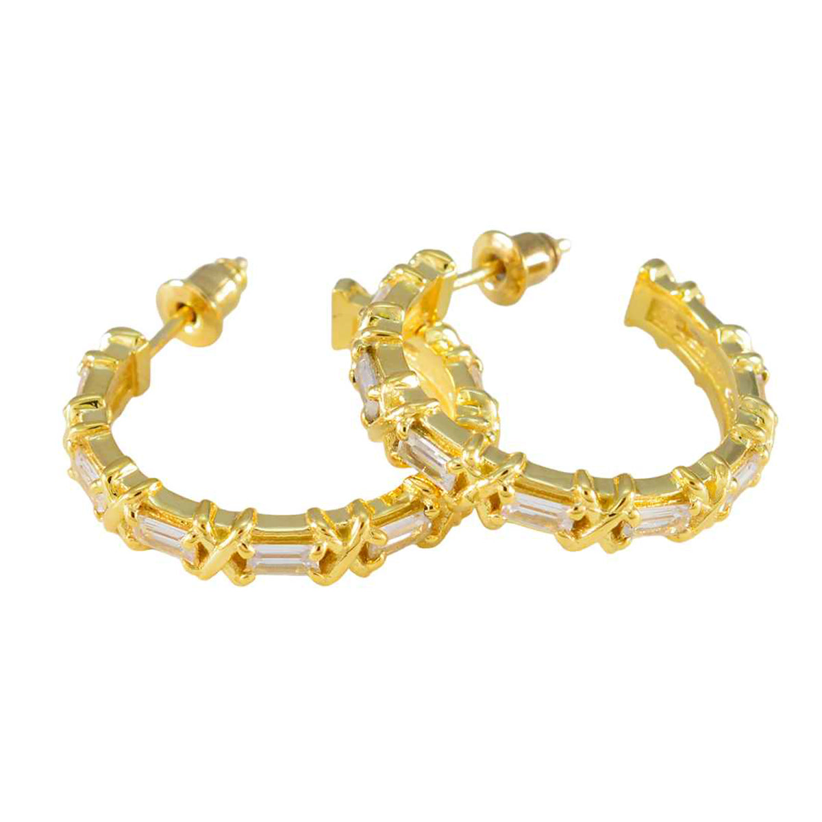 Cubic-Zirconia-Moroccan-Aria-multiple-Stud-White-925-Sterling-Silver-Earring