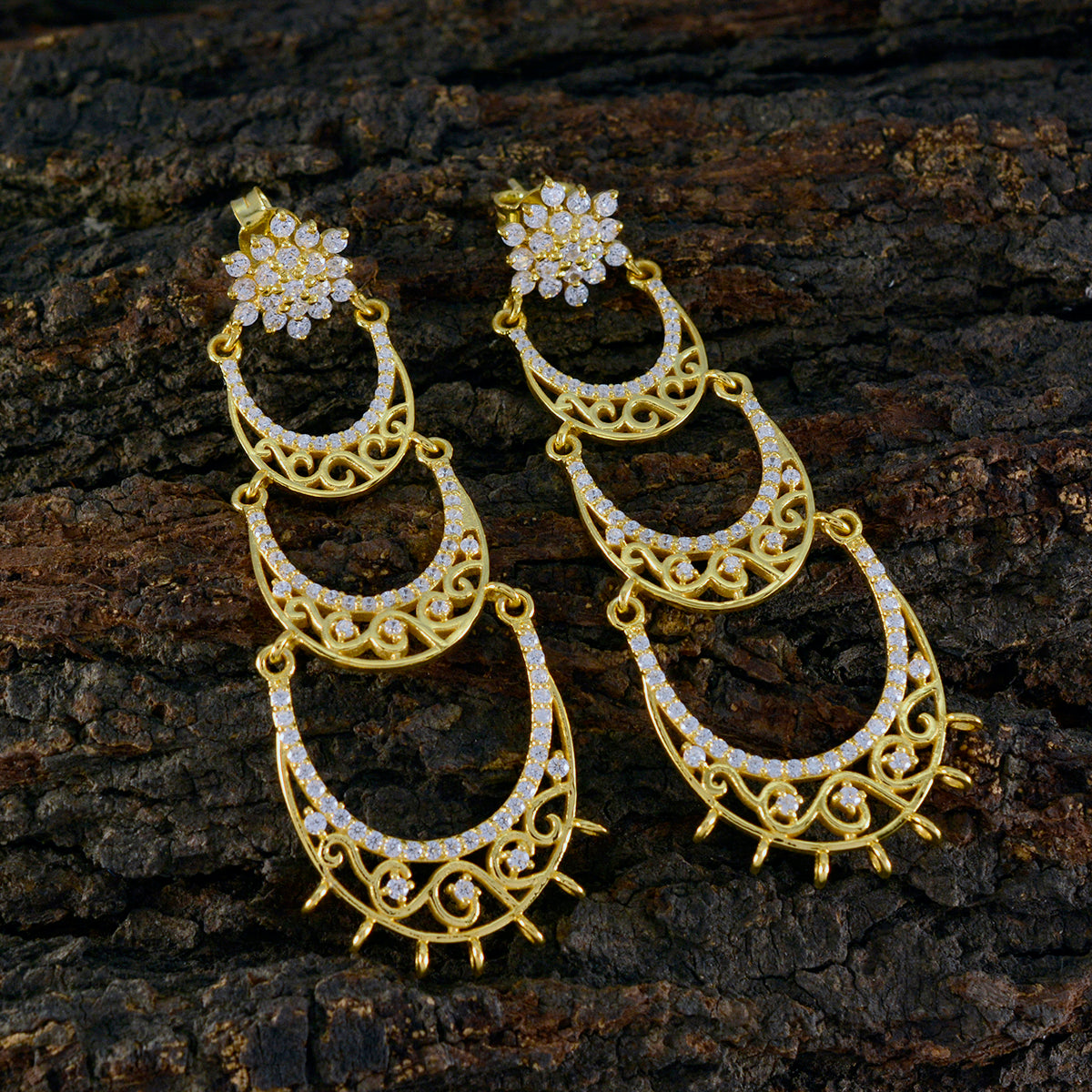 White-CZ-African-Emily-multiple-Stud-White-925-Silver-Earring