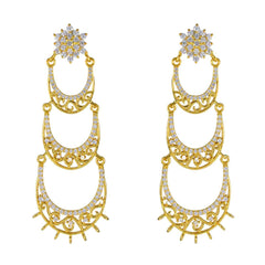 Weiß-CZ-African-Emily-mehrere-Ohrstecker-Weiß-925-Silber-Ohrring