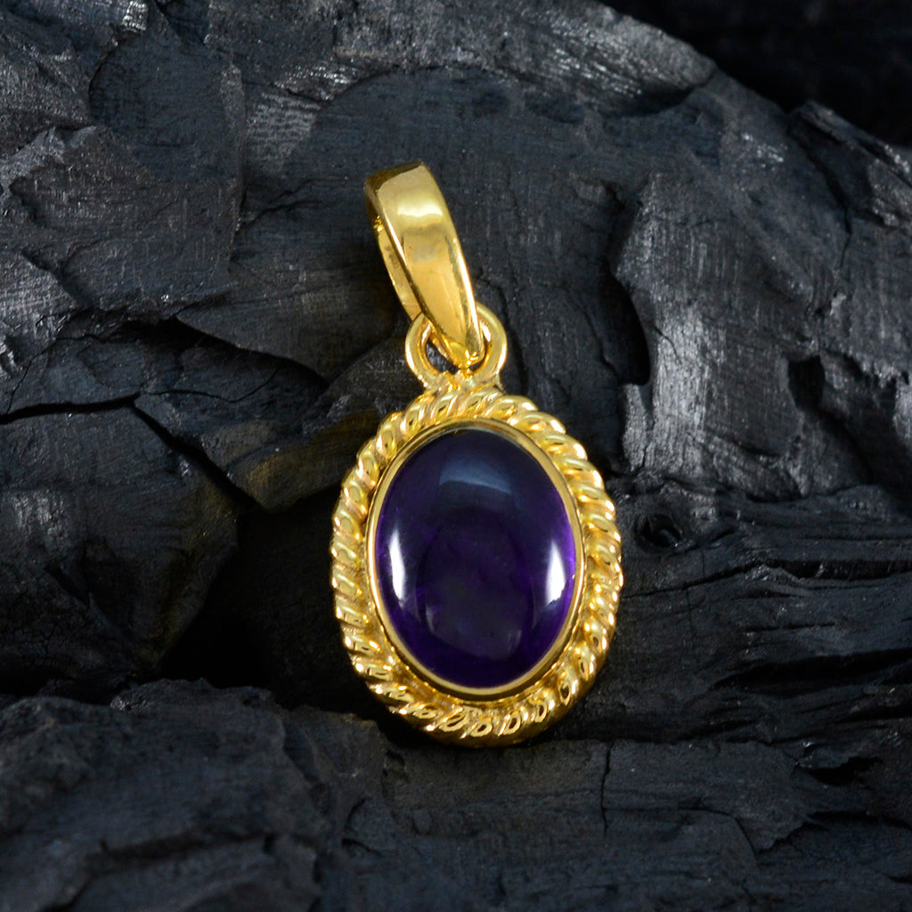 Amethyst Featherlight Egyptian 92.5 Silver Solitaire Ava Rope-Wire Purple Pendant Jewellery