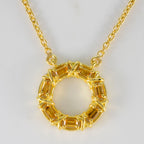 Citrine Statement Latin American 925 Silver Hepta Yasmin Luxurious Yellow Pendant Jewelry