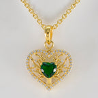 Emerald CZ Statement Indian 925 Silver multiple Saanvi Rope-Wire Green Pendant Jewelry