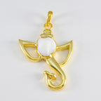 Mother of Pearl Statement Spanish 92.5 Silver Solitaire Sara Boho White Pendant Jewellery