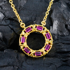 ルビー CZ ステートメント エジプト スターリングシルバー ヘプタ ゾーイ フェミニン レッド ペンダント ジュエリー