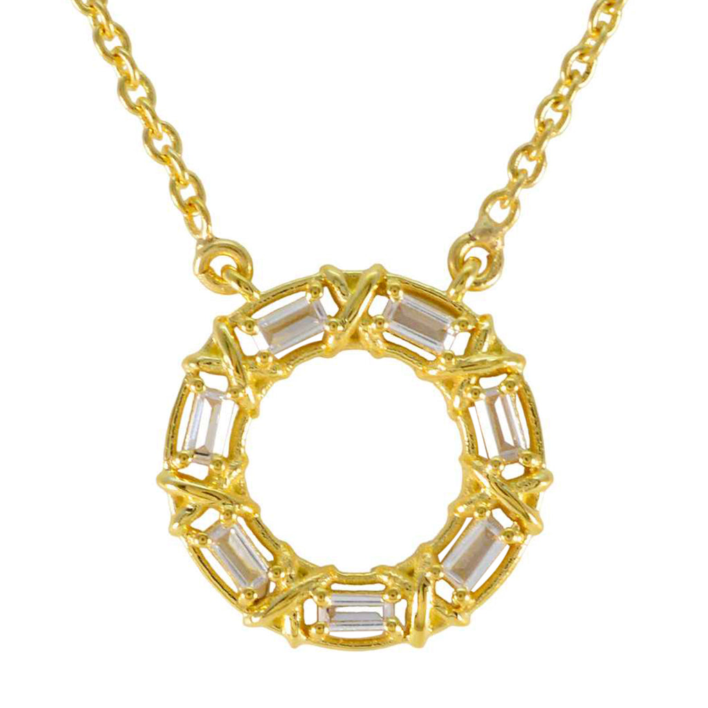 Cubic Zirconia Statement American 92.5 Silver Hepta White Pendant