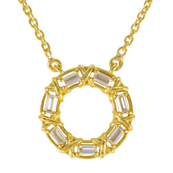 Cubic Zirconia Statement American 92.5 Silver Hepta White Pendant