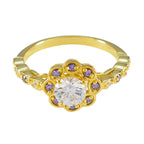 Amethyst Halo Latin American Silver Purple Gems Delicate Abstract Ring Jewellery