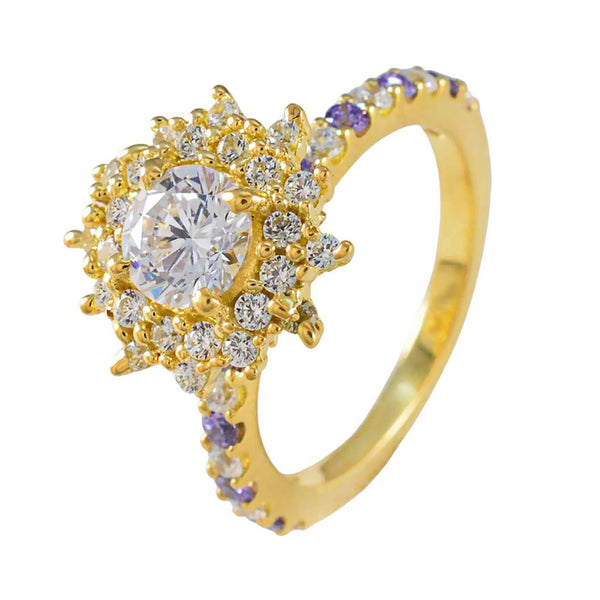 Amethyst Halo American 925 Silver Purple Gemstone Whisper thin valentine Ring Jewellery
