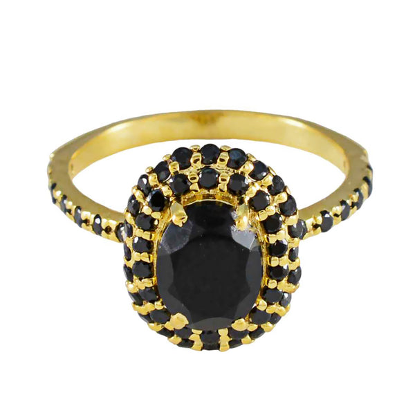 Black Onyx Halo Indian 925 Sterling Silver Black Gemstones Minimalist Luxurious Ring Jewelry