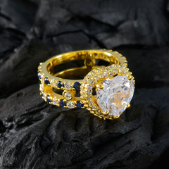 Blue Sapphire CZ Halo Korean 925 Sterling Silver Blue Gemstone Mid weight Heart Ring Jewelry