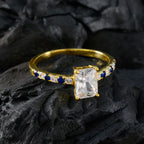 Blue Sapphire CZ Halo Latin American Silver Blue Gemstone Delicate Abstract Ring Jewellery