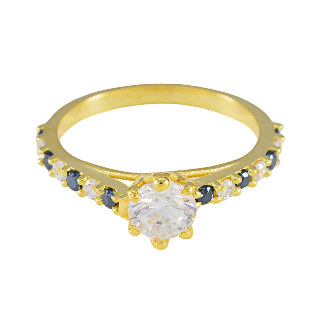 Blue Sapphire CZ Halo American Sterling Silver Blue Gems Delicate Sophisticated Ring Jewellery