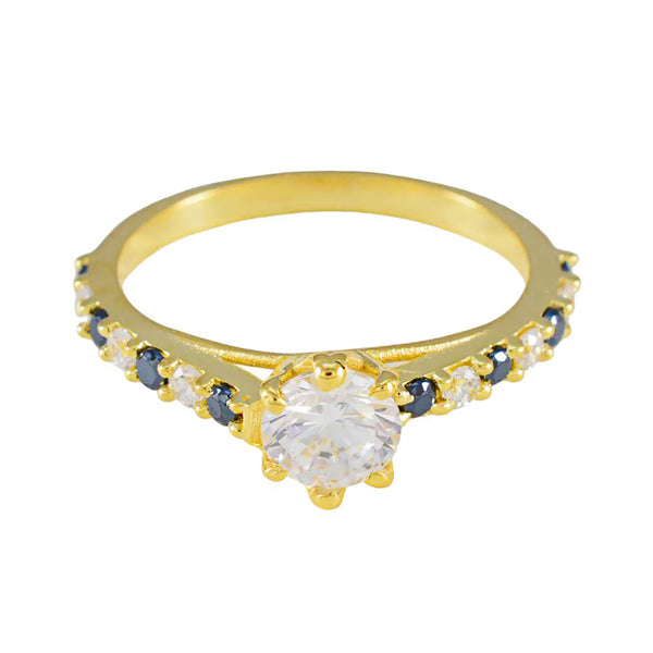 Blue Sapphire CZ Halo American Sterling Silver Blue Gems Delicate Sophisticated Ring Jewellery