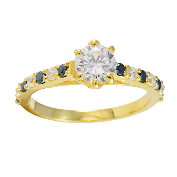 Blue Sapphire CZ Halo American Sterling Silver Blue Gems Delicate Sophisticated Ring Jewellery