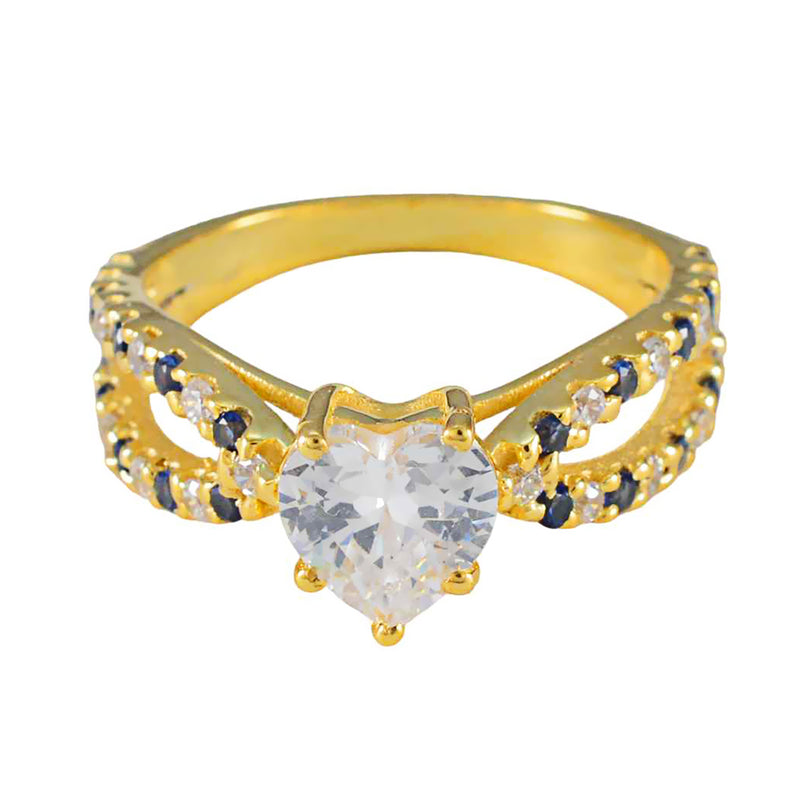 Blue Sapphire CZ Halo Indian 92.5 Silver Blue Gemstones Delicate Sophisticated Ring Jewelry