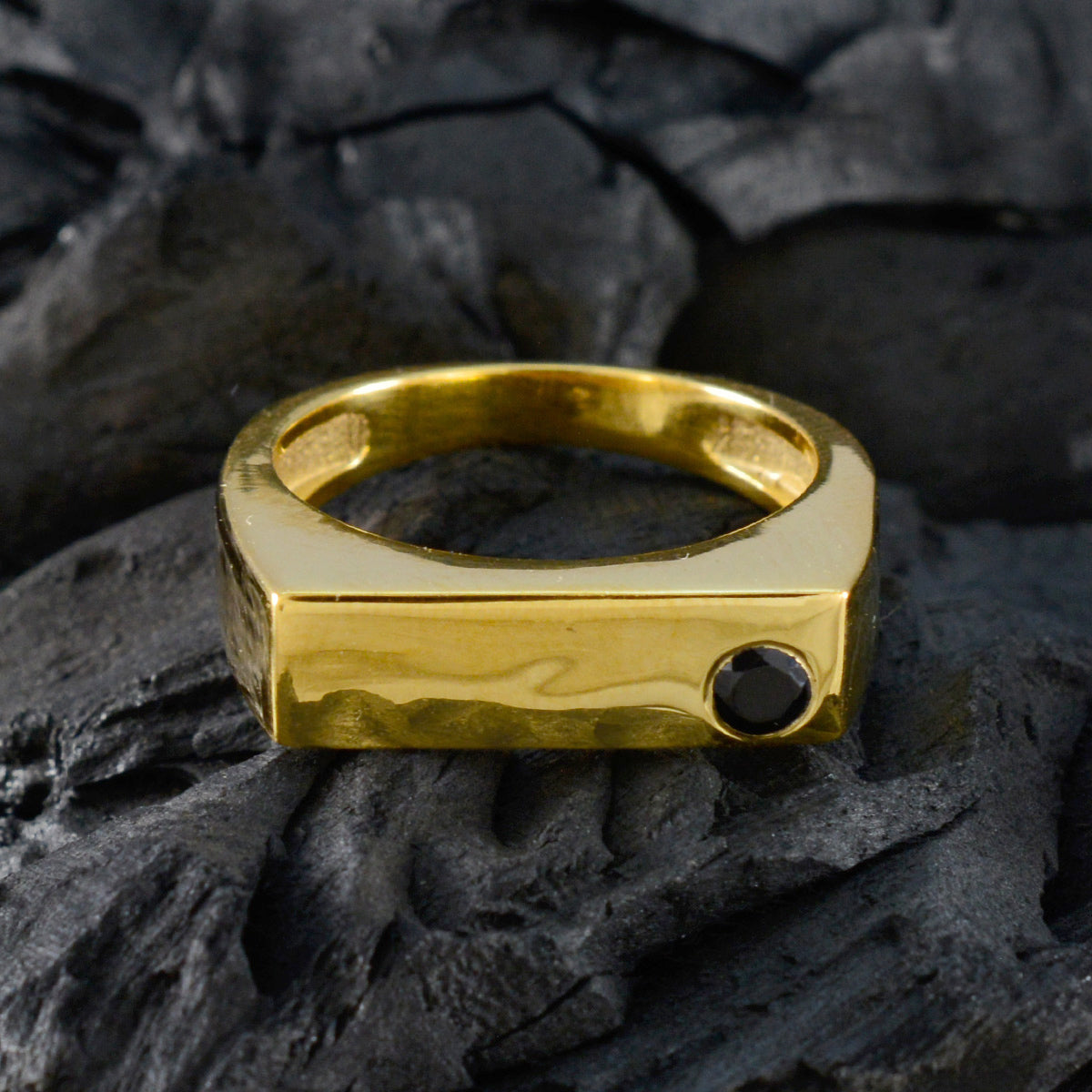 Blue Sapphire CZ Solitaire Latin American 925 Sterling Silver Blue Gemstone Slim Feminine Ring Jewelry