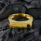 Blue Sapphire CZ Solitaire Latin American 925 Sterling Silver Blue Gemstone Slim Feminine Ring Jewelry